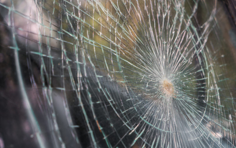 glass broken cracks splinters front car filtered image scaled