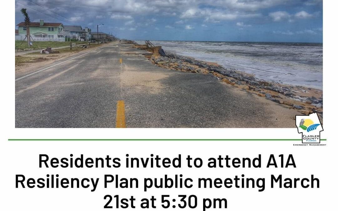 Flagler County officials share details of upcoming FDOT public meeting about upcoming meeting for State Road A1A Resiliency Plan
