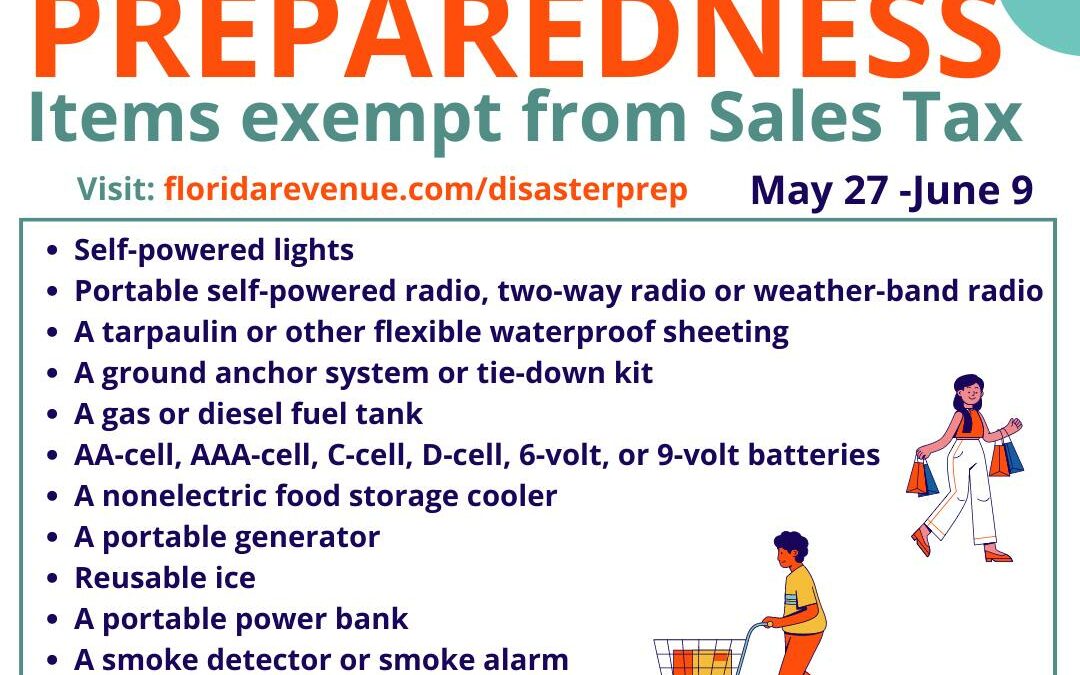 Disaster preparedness financial relief through ‘Sales Tax Holiday,’ ‘Sheltering at Home for Recovery Continuation’ for limited Ian repairs