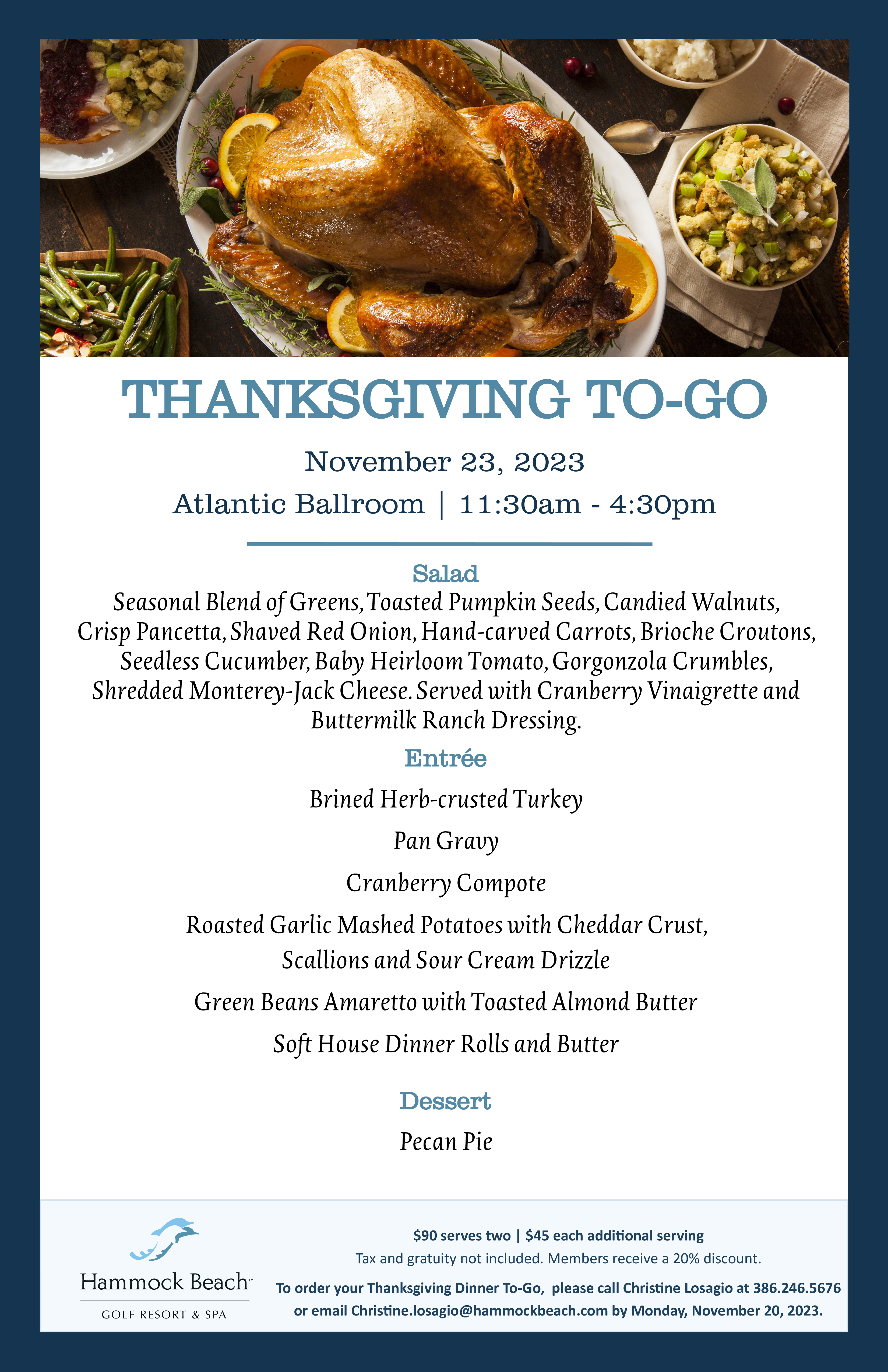 thanksgiving to go x copy