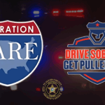 A graphic with a police car’s red and blue lights in the background, showing “Operation CARE” on a U S map shield, and “Drive Sober or Get Pulled Over” with a police icon Flagler County Sheriff’s Office logo is at the bottom