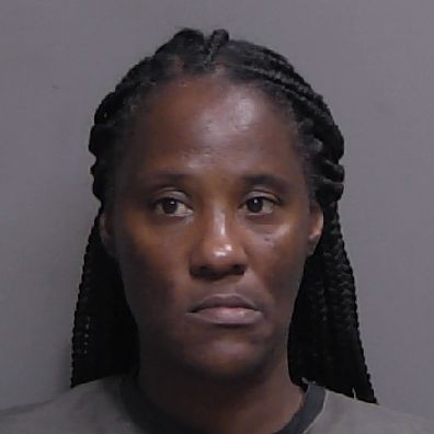 A woman with long braided hair, wearing a dark top, is facing the camera with a neutral expression against a plain gray background
