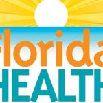 Florida Health logo with an orange "Florida," teal "HEALTH," and a sun rising over a blue horizon in the background