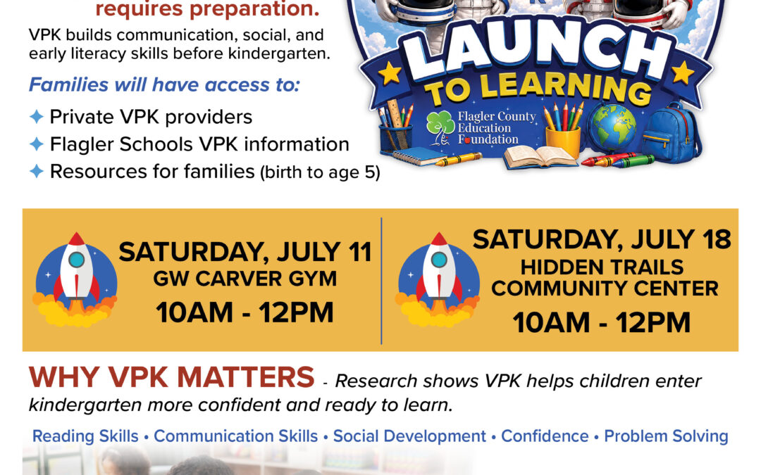 Free July Events to Help Flagler Families Sign Up for Prekindergarten Programs